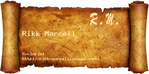 Rikk Marcell névjegykártya