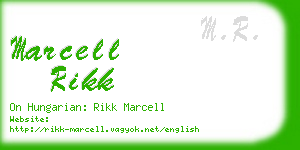 marcell rikk business card